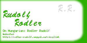 rudolf rodler business card